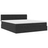 vidaXL Ottoman bed met matrassen 160x200cm fluweel zwart