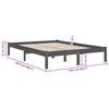 vidaXL Bedframe massief grenenhout grijs 160x200 cm