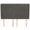 vidaXL Hoofdbord met randen 147x23x118/128 cm fluweel donkergrijs