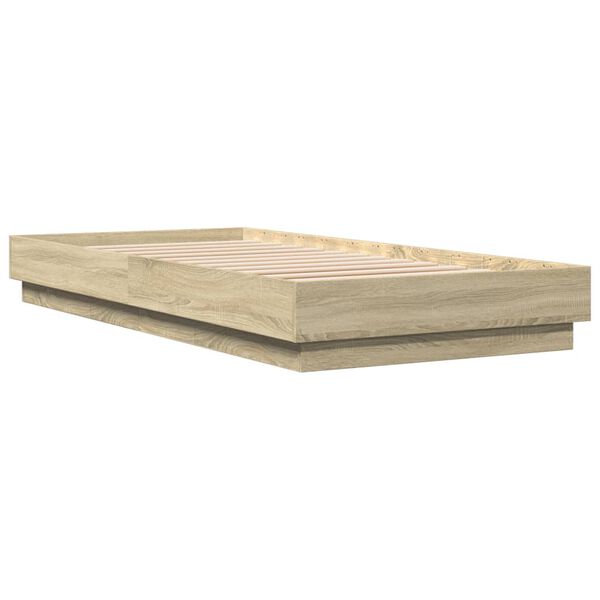 vidaXL Bedframe zonder matras hout sonoma eikenkleurig 100x200 cm