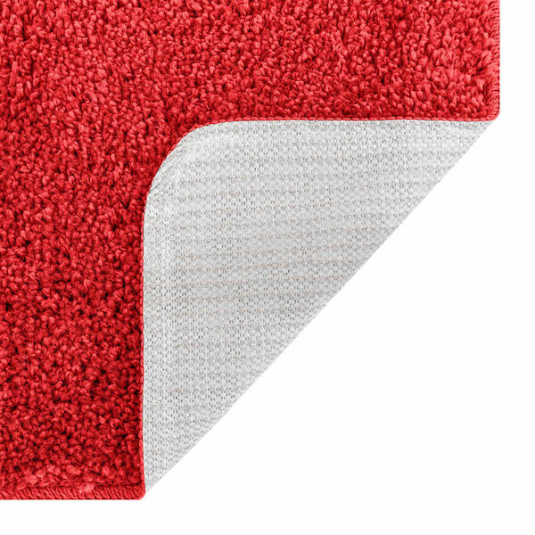 vidaXL Antislip Badmat met Toilet Cut Rood 50 x 50 cm PP