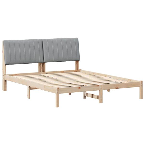 vidaXL Bedframe met hoofdeinde Bruin 160 x 200 cm Massief grenenhout