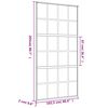 vidaXL Schuifdeur 102,5x205 cm helder ESG-glas en aluminium goudkleur