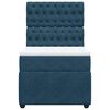 vidaXL Boxspring met matras fluweel donkerblauw 90x200 cm