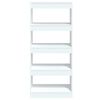 vidaXL Boekenkast/kamerscherm 60x30x135 cm bewerkt hout hoogglans wit
