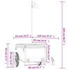 vidaXL Fietstrailer 30 kg ijzer zwart