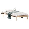 vidaXL Bedframe met Zijtafels Naturel 100 x 220 cm Massief grenenhout