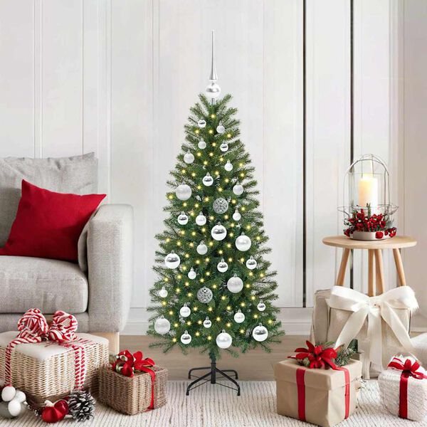 vidaXL Kunstkerstboom met 150 LED met standaard Groen 120 cm PE en PVC