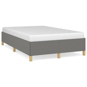 vidaXL Bedframe zonder matras 120x200 cm stof donkergrijs