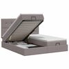 vidaXL Ottoman bed met matras met hoofdeinde 2 st Taupe Stof