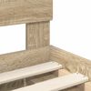 vidaXL Bedframe met hoofdeinde Sonoma Eiken 135 x 190 cm Bewerkt hout