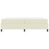 vidaXL Bedframe met matras Cr&egrave;me 200 x 200 cm Stof