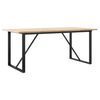 vidaXL Eettafel O-frame 180x90x75,5 cm massief grenenhout en staal