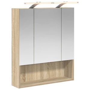 vidaXL Badkamer spiegelkast met plank Sonoma Eiken 60 x 14.5 x 70 cm