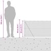 vidaXL Hecke met palen Grijs 0.8 x 100 m PVC-gecoat staal