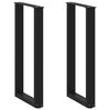 vidaXL Console tafelpoten 2 st U-vormig 28x(72-73) cm staal zwart