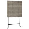 vidaXL Bistrotafel inklapbaar 55x54x71 cm poly rattan grijs