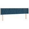 vidaXL Boxspring met matras fluweel donkerblauw 120x190 cm
