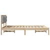 vidaXL Bedframe Lichtgrijs 140 x 190 cm Massief grenenhout