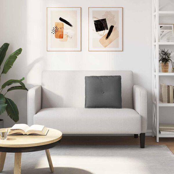 vidaXL Rugkussen Donkergrijs 50 x 19 x 45 cm Stof