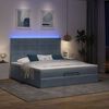 vidaXL Ottoman bed met matrassen en LED's 160x200cm fluweel