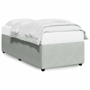vidaXL Bedframe zonder matras 80x200 cm fluweel lichtgrijs