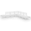 vidaXL 7-delige Loungeset massief grenenhout wit
