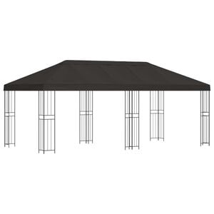 vidaXL Paviljoen met zijwanden 6 x 3 m Antracietkleurig