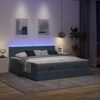 vidaXL Ottoman bed met matrassen en LED's 180x200cm fluweel