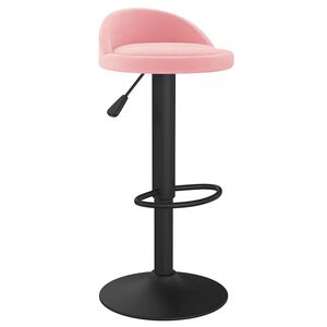 vidaXL Barkruk fluweel roze