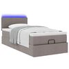 vidaXL Ottoman bed met matras en LED's 80x200cm stof taupe