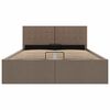 vidaXL Bedframe met hydraulische opslag stof taupe 120x200 cm