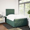 vidaXL Boxspring met matras fluweel donkergroen 120x190 cm