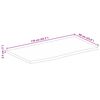 vidaXL Tafelblad met natuurlijke rand 110x60x2,5 cm massief mangohout