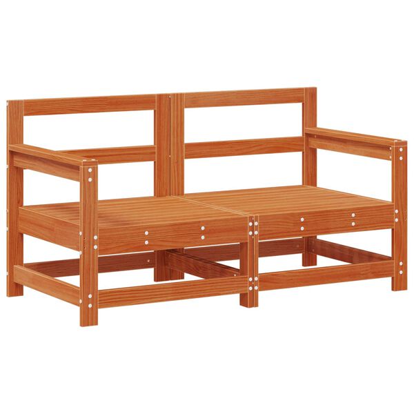 vidaXL Tuin loungeset 7 pcs Wasbruin Massief grenenhout