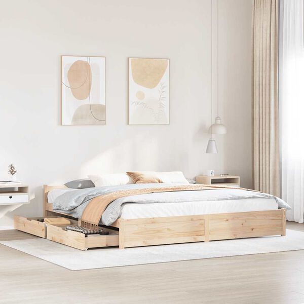 vidaXL Bedframe zonder matras massief grenenhout 180x200 cm