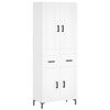 vidaXL Hoge kast 69,5x34x180 cm bewerkt hout wit