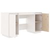 vidaXL Bureau 140x50x75 cm massief grenenhout wit