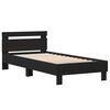 vidaXL Bedframe Zwart Eiken 203 x 95 x 70 cm Bewerkt hout