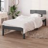 vidaXL Bedframe massief grenenhout grijs 90x190 cm