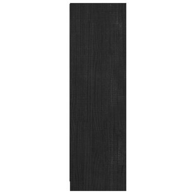 vidaXL Boekenkast/kamerscherm 36x33x110 cm massief grenenhout zwart