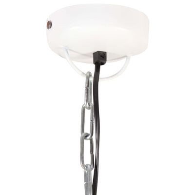 vidaXL Hanglamp industrieel E27 26 cm ijzer en massief hout wit