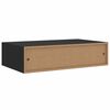 vidaXL Wandschappen 2 st met lade 40x23,5x10 cm MDF zwart