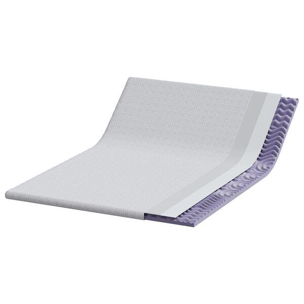 vidaXL matrastopper Wit 140 x 190 cm Jacquard Stof