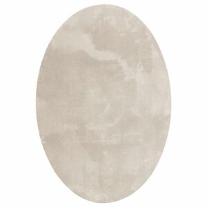 vidaXL Vloerkleden Ovaal HUARTE Beige 140 x 200 cm 100% Polyester
