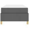 vidaXL Bedframe met matras Donkergrijs 90 x 200 cm Stof