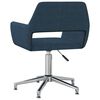 vidaXL Eetkamerstoelen 2 st draaibaar stof blauw