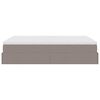 vidaXL Ottoman bed met matras 140x200cm stof taupe