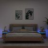 vidaXL Nachtkastjes met LED 2 st 40x39x48,5 cm artisanaal eikenkleur