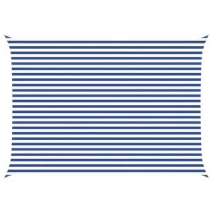 vidaXL Zonneschaduwzeil Blauw en Wit 5 &times; 3,5 m 100% Polyester Oxford
